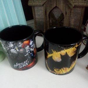 Batman & Harley Quinn Large 20 oz. Mugs Cups DC Comics Batman